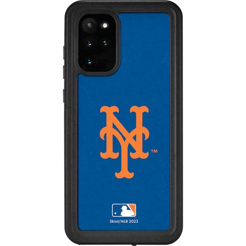 MLB New York Mets - Solid Distressed Galaxy S20 Plus Waterproof Case