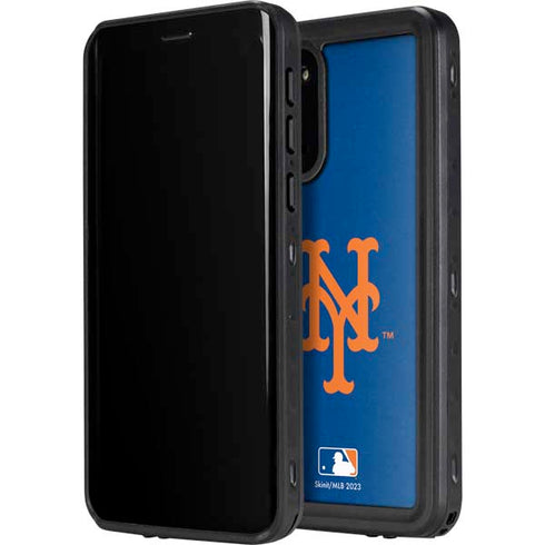 MLB New York Mets - Solid Distressed Galaxy S20 Plus Waterproof Case