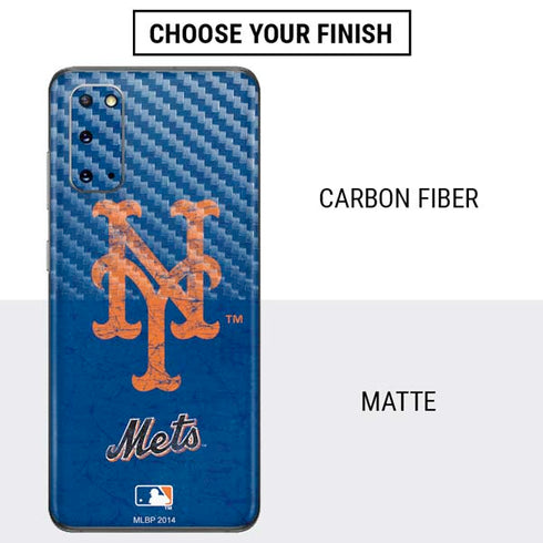 MLB New York Mets - Solid Distressed Galaxy S20 Skin