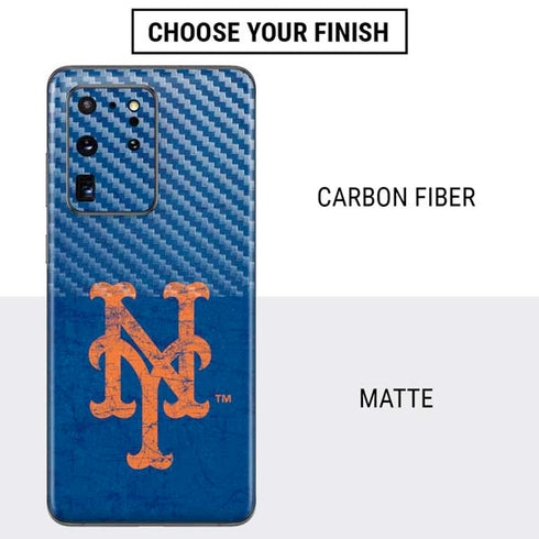 MLB New York Mets - Solid Distressed Galaxy S20 Ultra 5G Skin