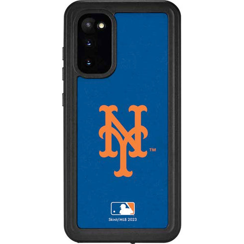 MLB New York Mets - Solid Distressed Galaxy S20 Waterproof Case