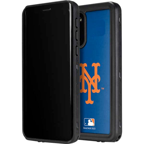 MLB New York Mets - Solid Distressed Galaxy S20 Waterproof Case