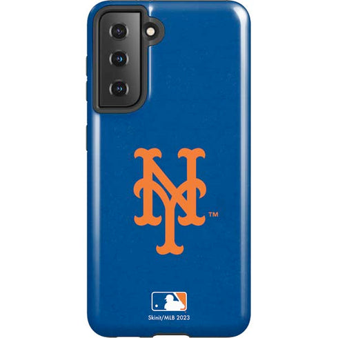 MLB New York Mets - Solid Distressed Galaxy S21 5G Pro Case