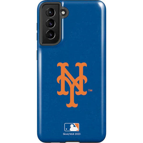 MLB New York Mets - Solid Distressed Galaxy S21 FE Pro Case