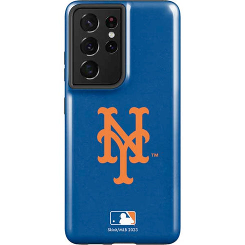 MLB New York Mets - Solid Distressed Galaxy S21 Ultra 5G Pro Case