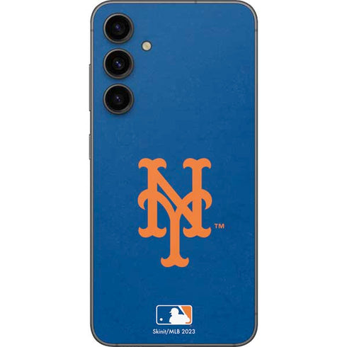 MLB New York Mets - Solid Distressed Galaxy S23 FE Skin