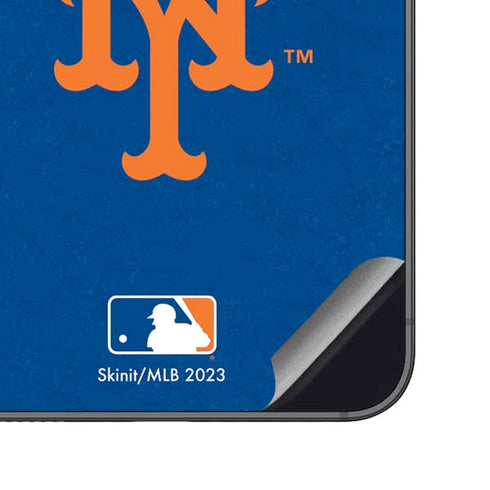 MLB New York Mets - Solid Distressed Galaxy S23 FE Skin