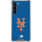 MLB New York Mets - Solid Distressed Galaxy S23 Plus Clear Case