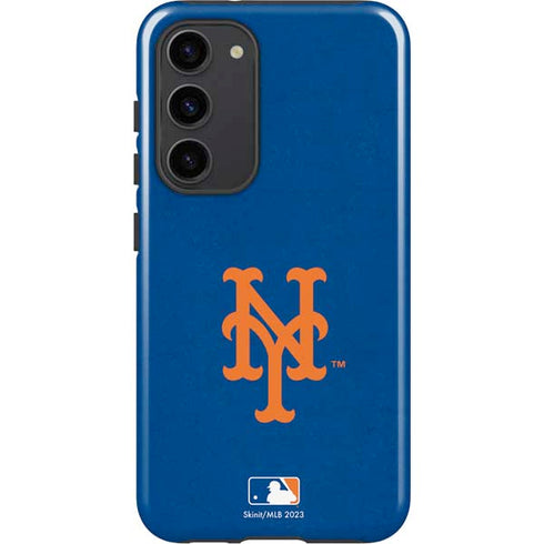MLB New York Mets - Solid Distressed Galaxy S23 Plus Pro Case