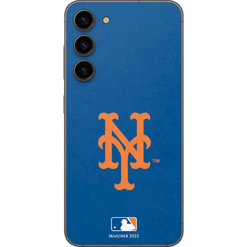 MLB New York Mets - Solid Distressed Galaxy S23 Plus Skin