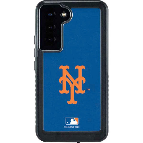 MLB New York Mets - Solid Distressed Galaxy S23 Plus Waterproof Case