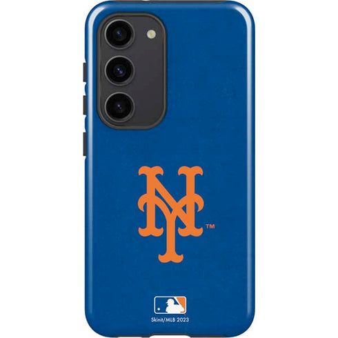 MLB New York Mets - Solid Distressed Galaxy S23 Pro Case
