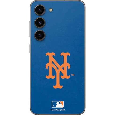 MLB New York Mets - Solid Distressed Galaxy S23 Skin