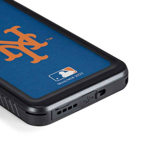 MLB New York Mets - Solid Distressed Galaxy S23 Waterproof Case