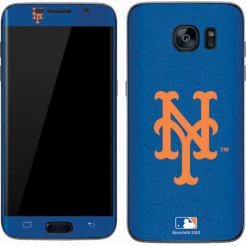 MLB New York Mets - Solid Distressed Galaxy S7 Skin