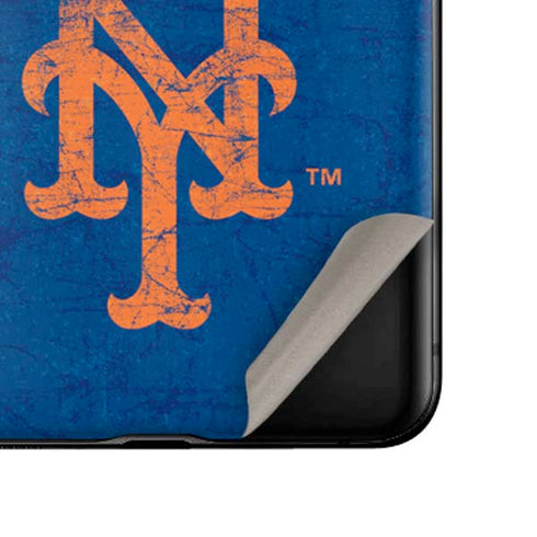 MLB New York Mets - Solid Distressed Galaxy Z Flip Skin