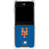 MLB New York Mets - Solid Distressed Galaxy Z Flip5 5G Clear Case