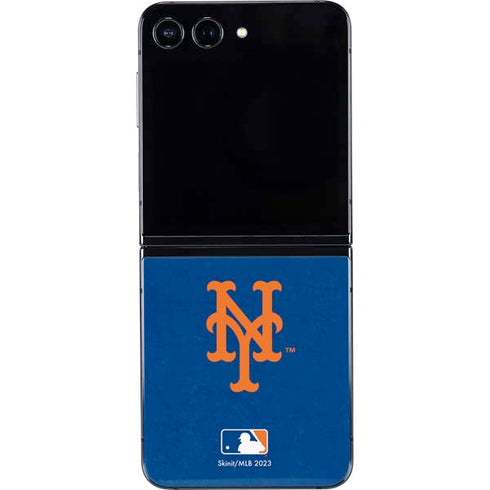 MLB New York Mets - Solid Distressed Galaxy Z Flip5 5G Skin