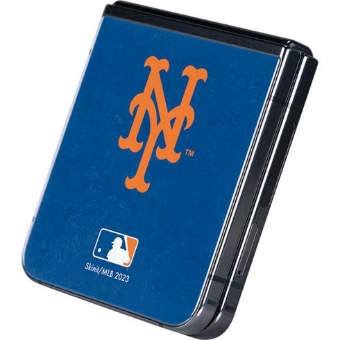 MLB New York Mets - Solid Distressed Galaxy Z Flip5 5G Skin