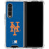 MLB New York Mets - Solid Distressed Galaxy Z Fold4 5G Clear Case