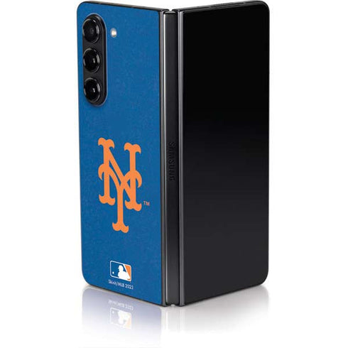 MLB New York Mets - Solid Distressed Galaxy Z Fold5 5G Skin