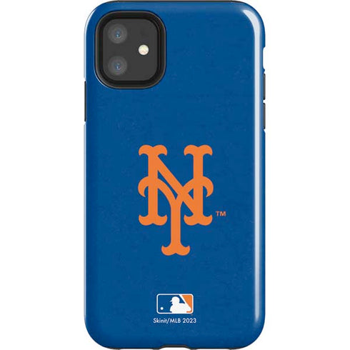 MLB New York Mets - Solid Distressed iPhone 11 Impact Case