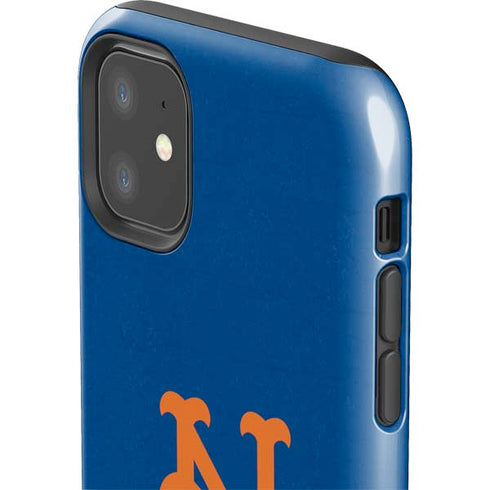 MLB New York Mets - Solid Distressed iPhone 11 Impact Case