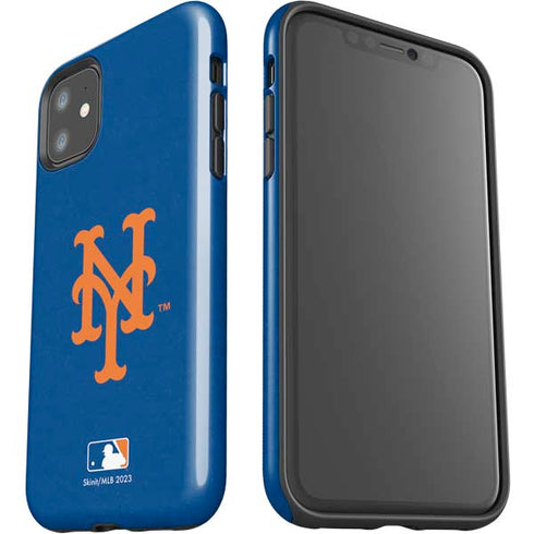 MLB New York Mets - Solid Distressed iPhone 11 Impact Case