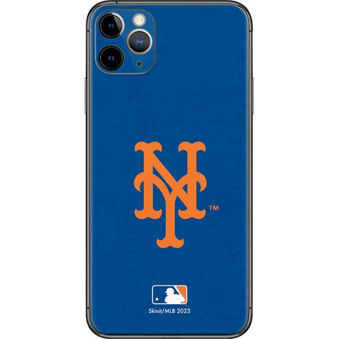 MLB New York Mets - Solid Distressed iPhone 11 Pro Max Skin