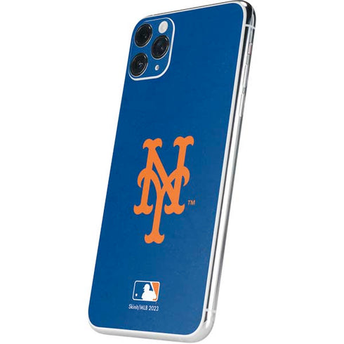 MLB New York Mets - Solid Distressed iPhone 11 Pro Max Skin
