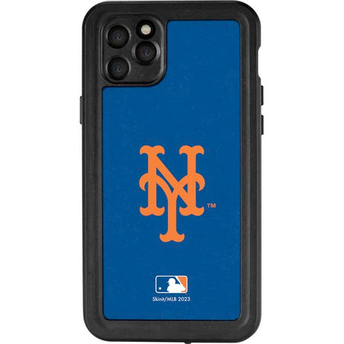 MLB New York Mets - Solid Distressed iPhone 11 Pro Max Waterproof Case