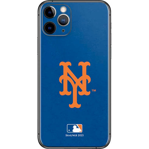 MLB New York Mets - Solid Distressed iPhone 11 Pro Skin