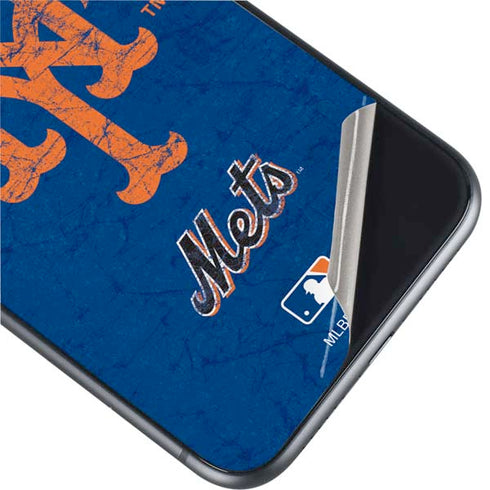 MLB New York Mets - Solid Distressed iPhone 11 Skin