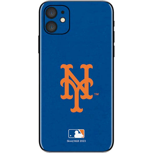 MLB New York Mets - Solid Distressed iPhone 11 Skin