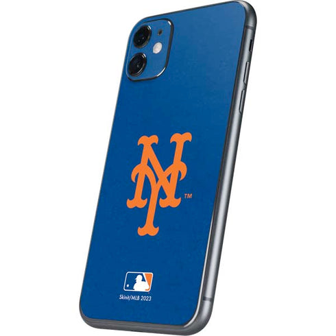 MLB New York Mets - Solid Distressed iPhone 11 Skin