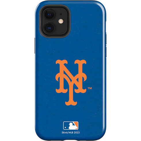 MLB New York Mets - Solid Distressed iPhone 12 Impact Case