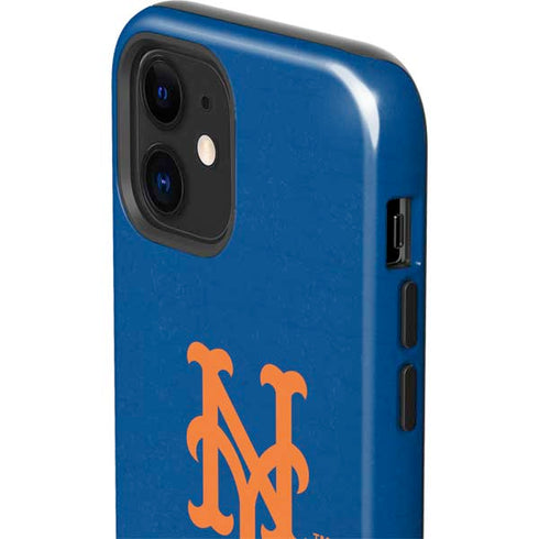 MLB New York Mets - Solid Distressed iPhone 12 Impact Case
