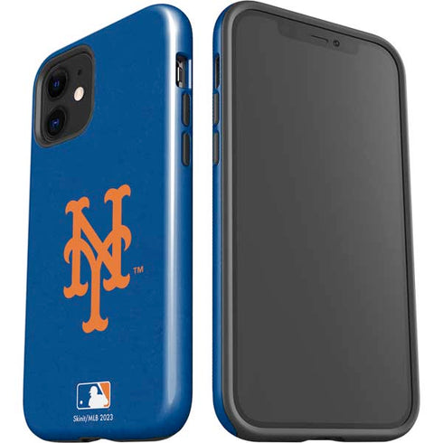 MLB New York Mets - Solid Distressed iPhone 12 Impact Case