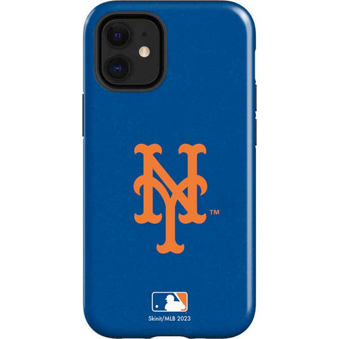 MLB New York Mets - Solid Distressed iPhone 12 Mini Impact Case