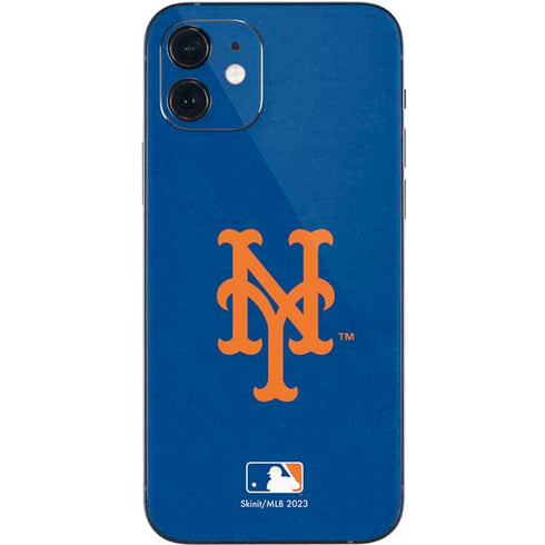 MLB New York Mets - Solid Distressed iPhone 12 Mini Skin