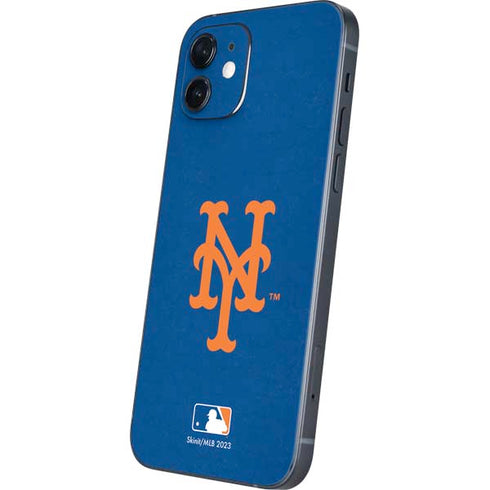 MLB New York Mets - Solid Distressed iPhone 12 Mini Skin
