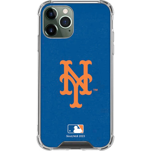 MLB New York Mets - Solid Distressed iPhone 12 Pro Clear Case