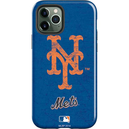 MLB New York Mets - Solid Distressed iPhone 12 Pro Max Impact Case