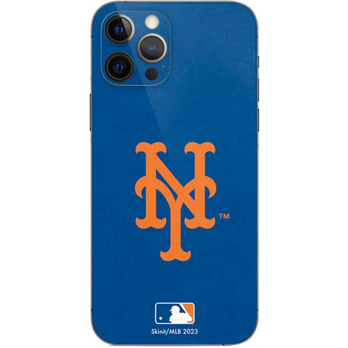 MLB New York Mets - Solid Distressed iPhone 12 Pro Skin