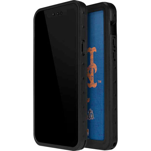 MLB New York Mets - Solid Distressed iPhone 12 Pro Waterproof Case