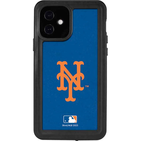 MLB New York Mets - Solid Distressed iPhone 12 Waterproof Case