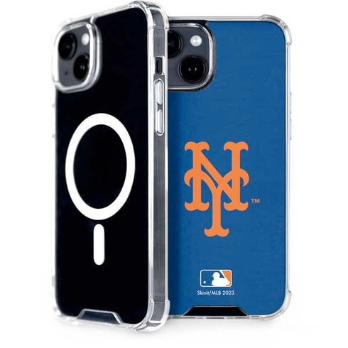 MLB New York Mets - Solid Distressed iPhone 13 MagSafe Case