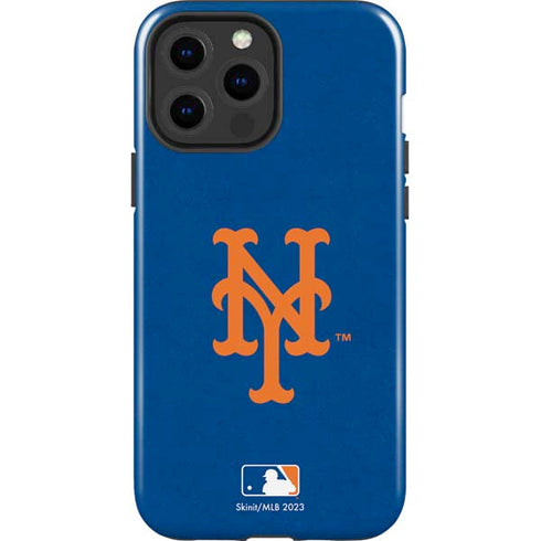 MLB New York Mets - Solid Distressed iPhone 13 Pro Max Impact Case