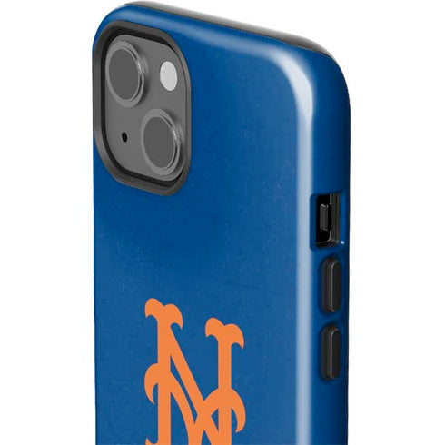 MLB New York Mets - Solid Distressed iPhone 14 Impact Case