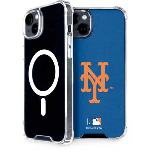 MLB New York Mets - Solid Distressed iPhone 15 MagSafe Case